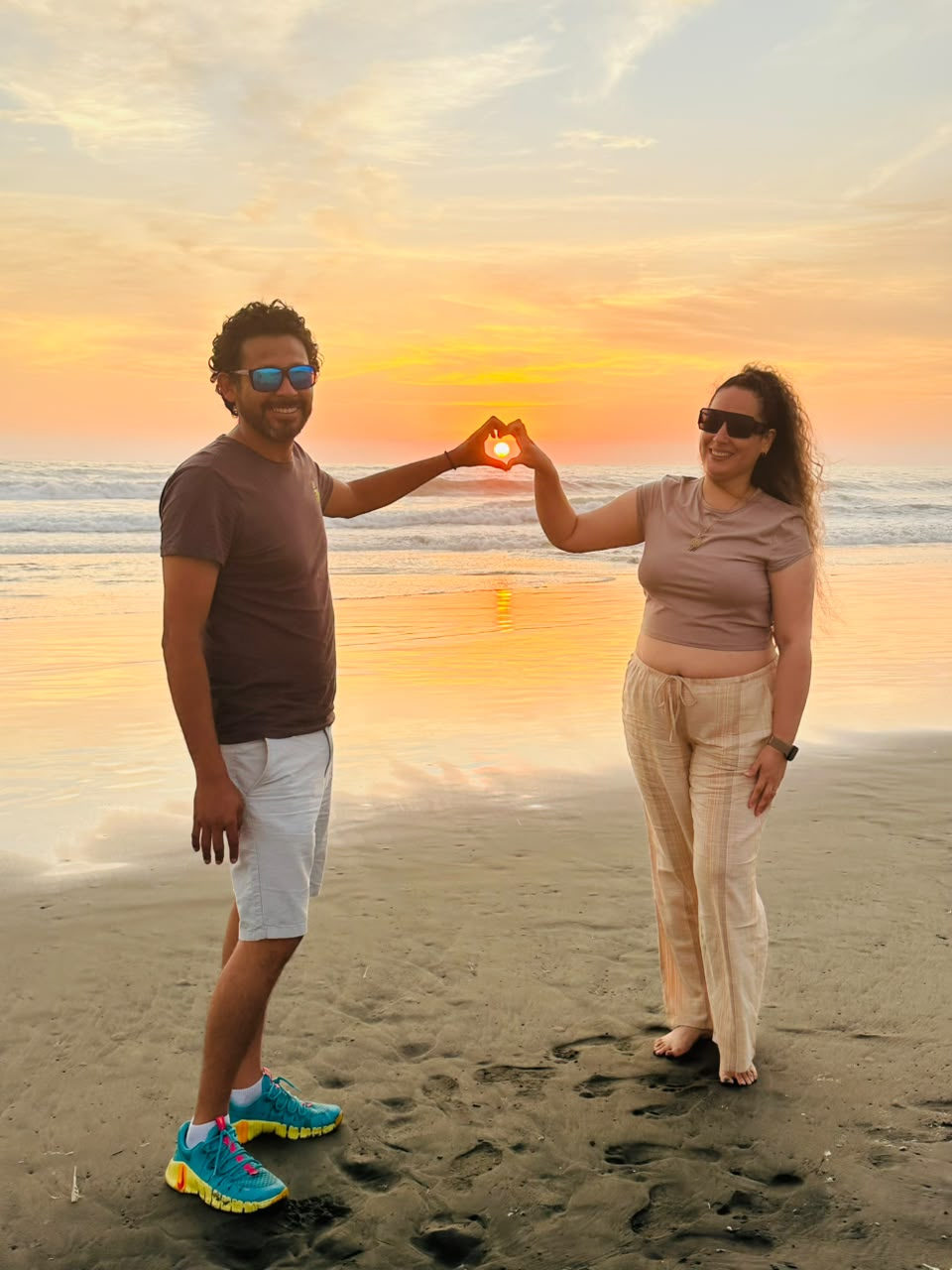 Flavio y Atenas en la playa